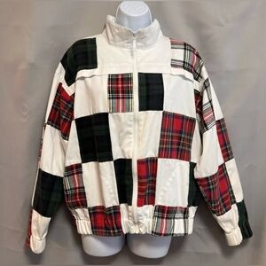 Vtg Highland Queen Canada  Jacket Plaid Pockets‎ Women Sz Small Full Zipper